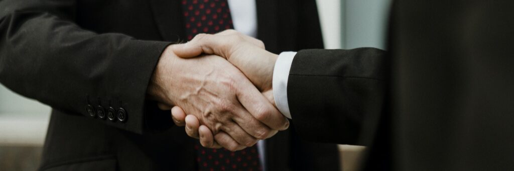 Corporate business handshake